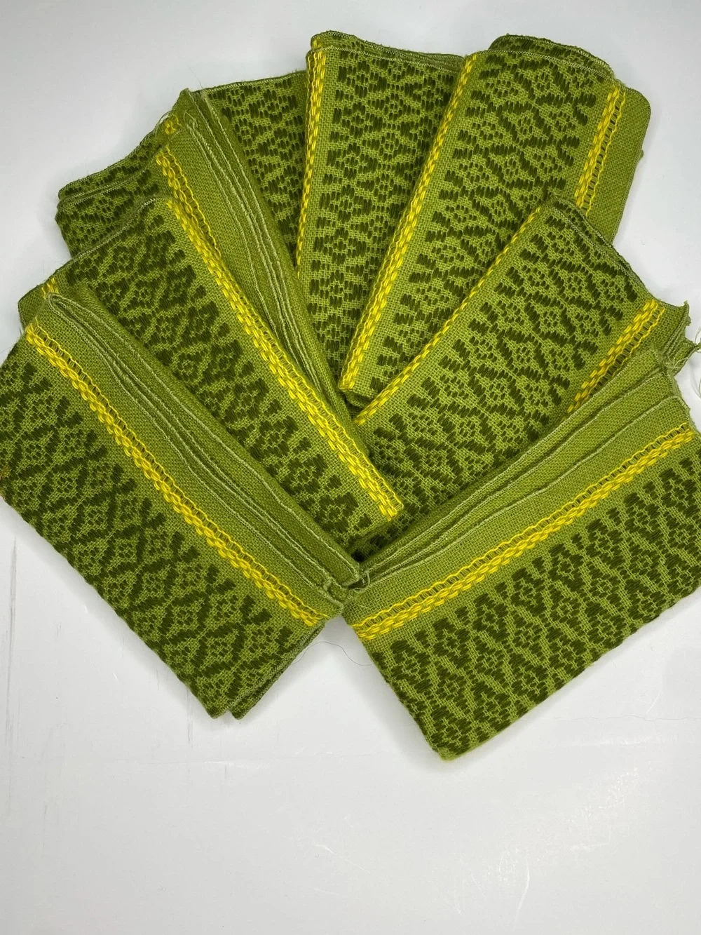 Mid Century Vintage German Dinner Napkin Linens 8pc Set EUC - Picture 2 of 7